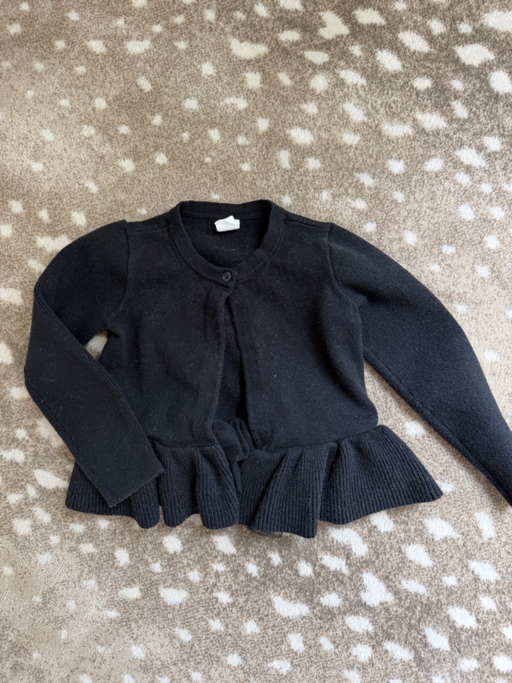 Baby GAP Black Tulle Ruffle Hem Sweater Cardigan - 4 years